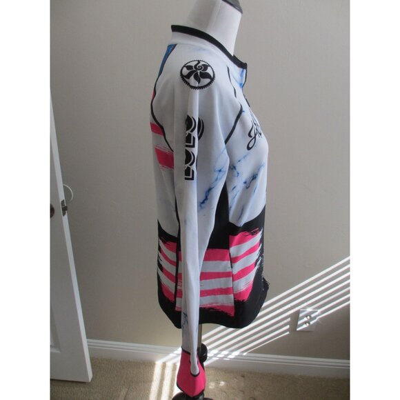 Zoca Womens Long Sleeve Cycling Jersey 2020 With Full Zip & Graphic Design XL - Picture 4 of 7